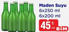 MADEN SUYU 6X250 ML/6X200 ML fiyat ve kampanya bilgisi